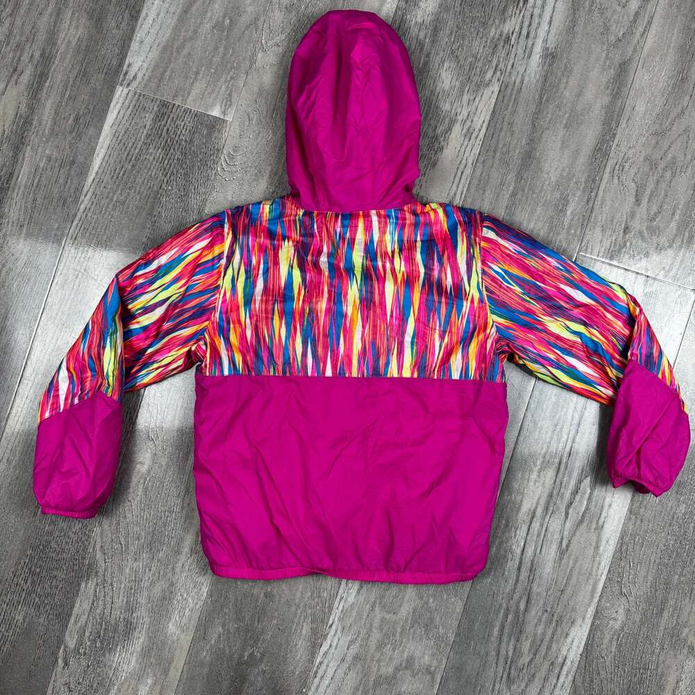 Lands' End Girls Active Pullover windbreaker pink jacket size S